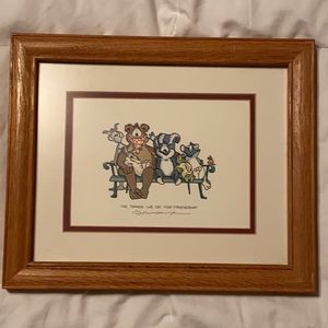 SIGNED framed ART Robert Marble-things4 friendship